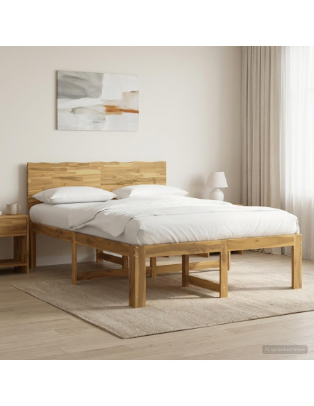 Letto matrimoniale con testiera ROSTOCK Bianco 120 x 190 cm