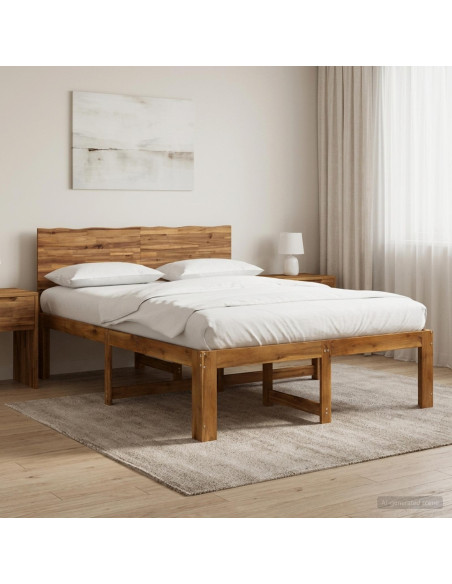 Letto matrimoniale con testiera ROSTOCK Naturale 140 x 190 cm