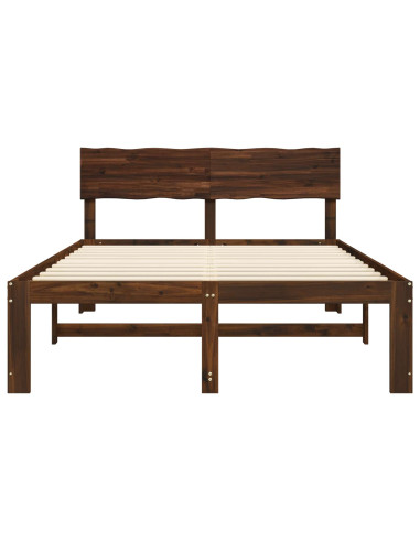 Letto matrimoniale con testiera ROSTOCK Marrone Scuro