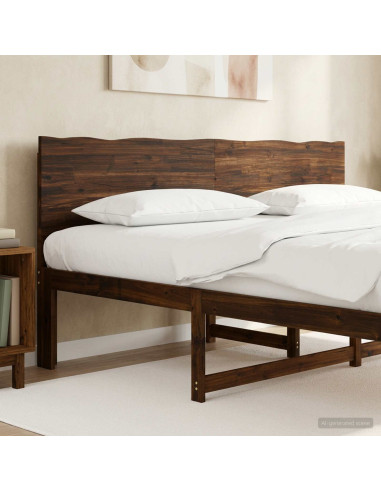 Testiera con bordo vivo ROSTOCK Marrone Scuro 200 cm