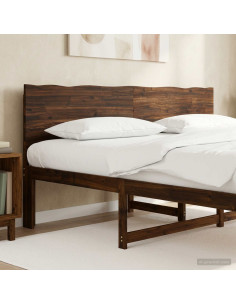 Testiera con bordo vivo ROSTOCK Marrone Scuro 180 cm