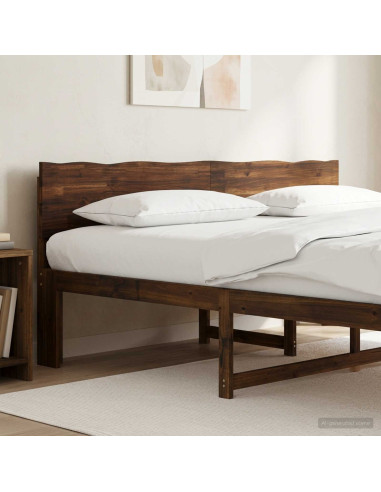 Testiera con bordo vivo ROSTOCK Marrone Scuro 200 cm