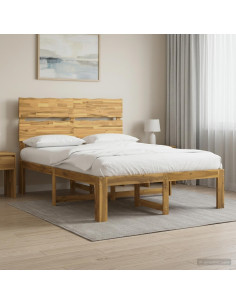 Letto matrimoniale con testiera ROSTOCK Bianco 120 x 200 cm