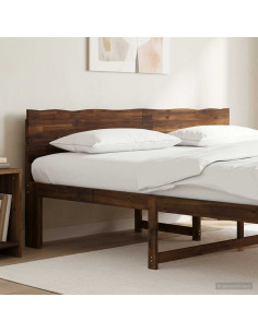Testiera con bordo vivo ROSTOCK Marrone Scuro 180 cm