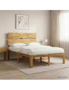Letto matrimoniale con testiera ROSTOCK Bianco 140 x 200 cm