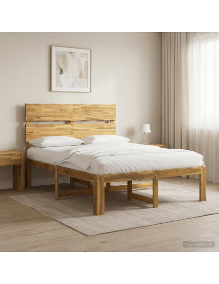Letto matrimoniale con testiera ROSTOCK Bianco 140 x 200 cm