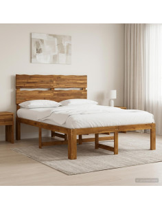 Letto matrimoniale con testiera ROSTOCK Naturale 150 x 200 cm
