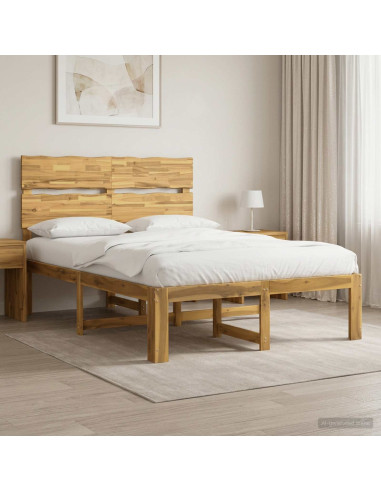 Letto matrimoniale con testiera ROSTOCK Bianco 150 x 200 cm