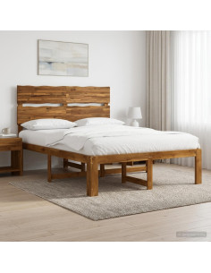 Letto matrimoniale con testiera ROSTOCK Naturale 160 x 200 cm