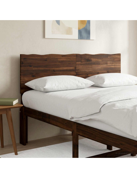 Testiera con bordo vivo ROSTOCK Marrone Scuro 120 cm