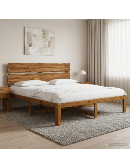 Letto matrimoniale con testiera ROSTOCK Naturale 180 x 200 cm