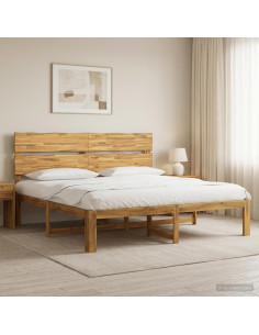 Letto matrimoniale con testiera ROSTOCK Bianco 180 x 200 cm