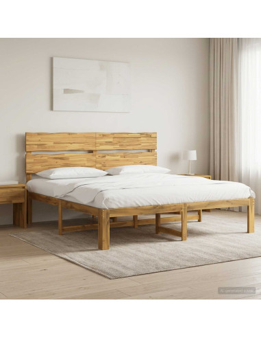 Letto matrimoniale con testiera ROSTOCK Bianco 200 x 200 cm