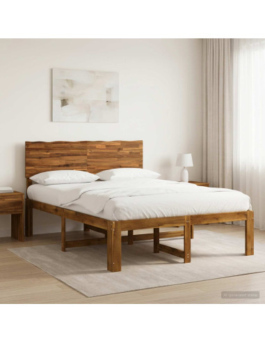 Letto matrimoniale con testiera ROSTOCK Naturale 152 x 203 cm