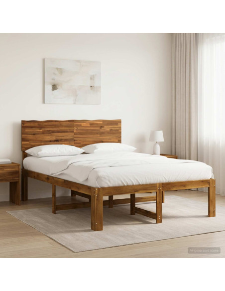 Letto matrimoniale con testiera ROSTOCK Naturale 152 x 203 cm