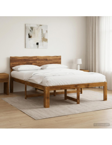 Letto matrimoniale con testiera ROSTOCK Naturale 152 x 203 cm