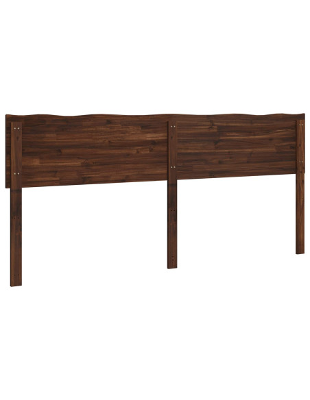 Testiera con bordo vivo ROSTOCK Marrone Scuro 200 cm