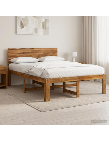 Letto matrimoniale con testiera ROSTOCK Naturale 137 x 190 cm