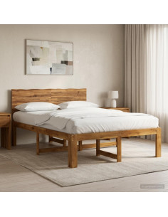 Letto matrimoniale con testiera ROSTOCK Naturale 152 x 203 cm