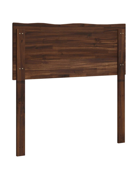 Testiera con bordo vivo ROSTOCK Marrone Scuro 80 cm