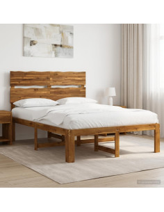 Letto matrimoniale con testiera ROSTOCK Naturale 152 x 203 cm