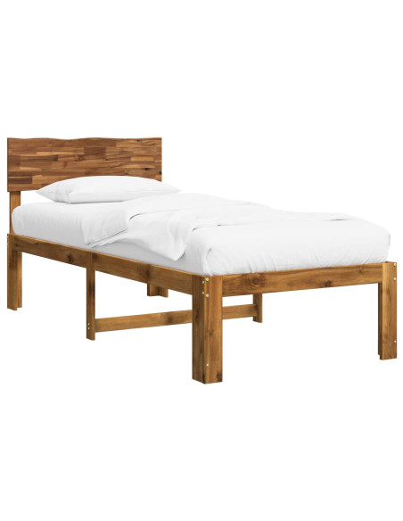 Letto Singolo con Testiera ROSTOCK Naturale 100 x 200 cm