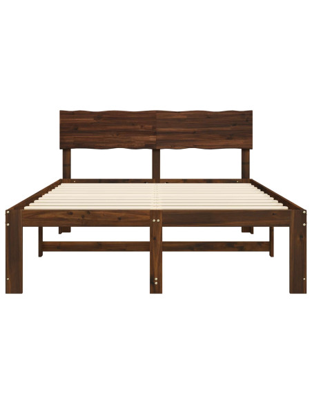 Letto matrimoniale con testiera ROSTOCK Marrone Scuro