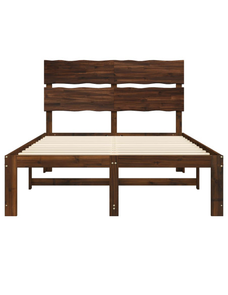 Letto matrimoniale con testiera ROSTOCK Marrone Scuro