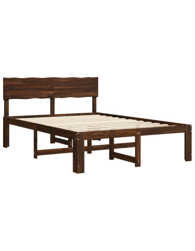 Letto matrimoniale con testiera ROSTOCK Marrone Scuro