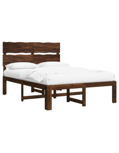 Letto matrimoniale con testiera ROSTOCK Marrone Scuro 2