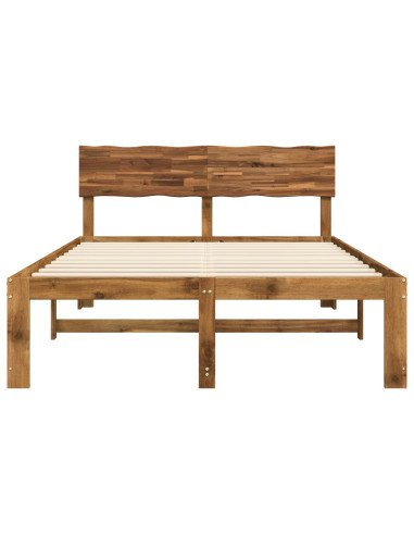 Letto matrimoniale con testiera ROSTOCK Naturale 140 x 200 cm
