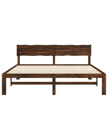 Letto matrimoniale con testiera ROSTOCK Marrone Scuro