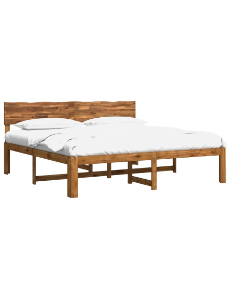 Letto matrimoniale con testiera ROSTOCK Naturale 200 x 200 cm