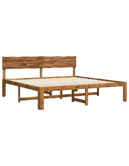 Letto matrimoniale con testiera ROSTOCK Naturale 200 x 200 cm