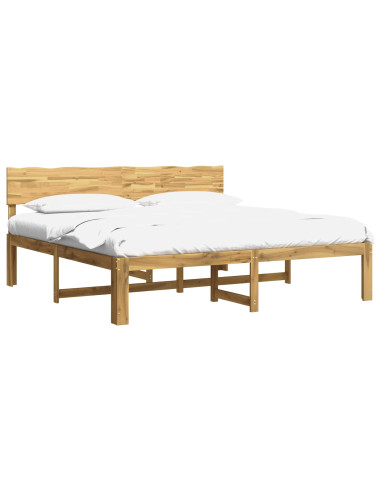 Letto matrimoniale con testiera ROSTOCK Bianco 200 x 200 cm