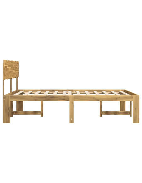 Letto matrimoniale con testiera ROSTOCK Bianco 200 x 200 cm