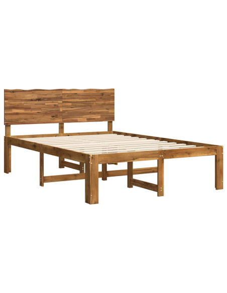 Letto matrimoniale con testiera ROSTOCK Naturale 135 x 190 cm
