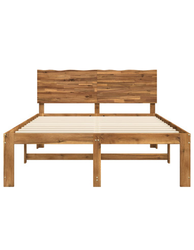 Letto matrimoniale con testiera ROSTOCK Naturale 120 x 190 cm