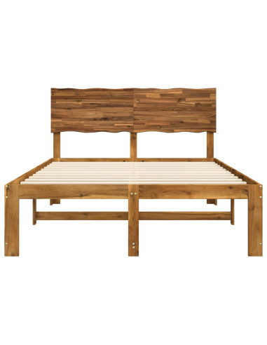 Letto matrimoniale con testiera ROSTOCK Naturale 137 x 190 cm
