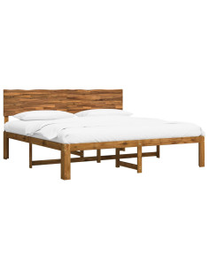 Letto matrimoniale con testiera ROSTOCK Naturale 193 x 203 cm 2
