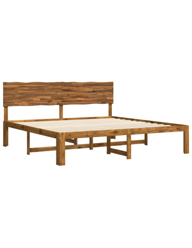 Letto matrimoniale con testiera ROSTOCK Naturale 193 x 203 cm