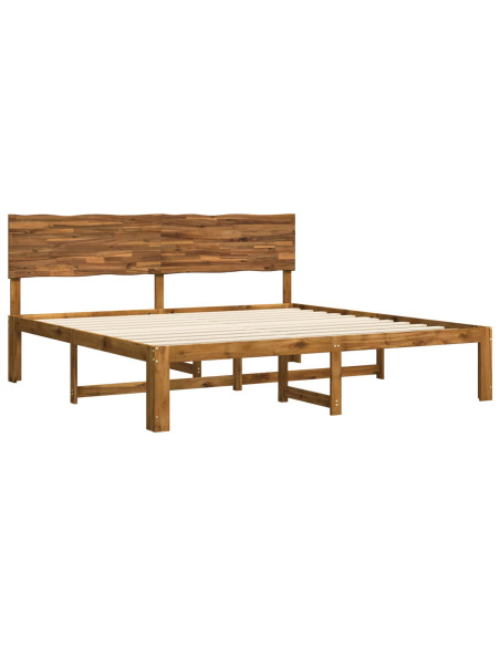 Letto matrimoniale con testiera ROSTOCK Naturale 193 x 203 cm