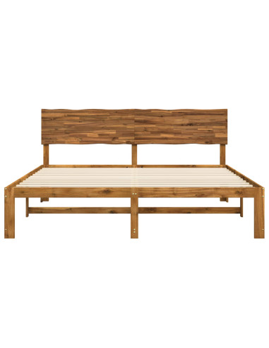 Letto matrimoniale con testiera ROSTOCK Naturale 193 x 203 cm