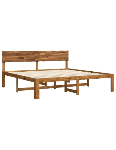 Letto matrimoniale con testiera ROSTOCK Naturale 193 x 203 cm