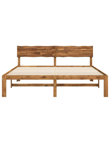 Letto matrimoniale con testiera ROSTOCK Naturale 193 x 203 cm