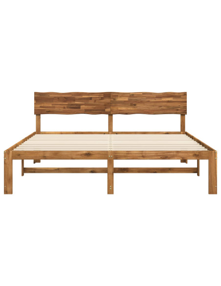 Letto matrimoniale con testiera ROSTOCK Naturale 193 x 203 cm