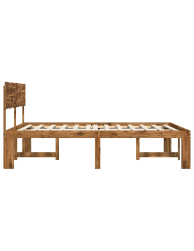Letto matrimoniale con testiera ROSTOCK Naturale 193 x 203 cm