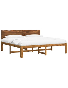 Letto matrimoniale con testiera ROSTOCK Naturale 193 x 203 cm 2