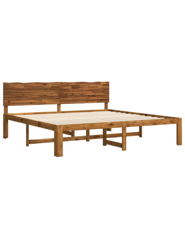 Letto matrimoniale con testiera ROSTOCK Naturale 193 x 203 cm