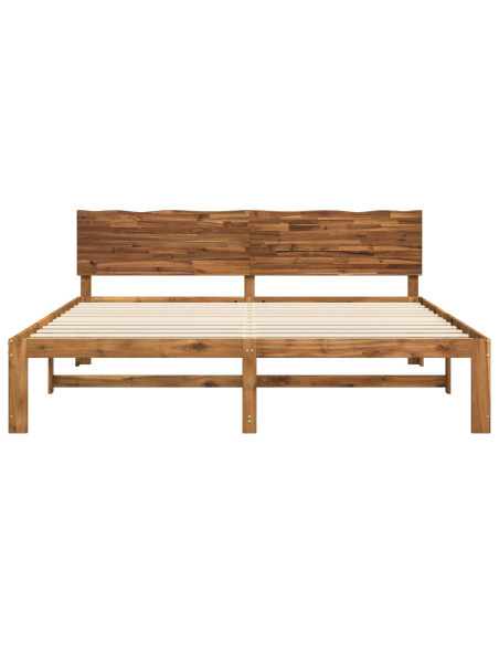 Letto matrimoniale con testiera ROSTOCK Naturale 193 x 203 cm